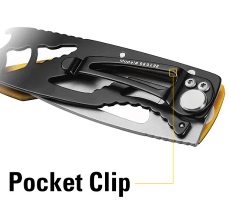 Coltello a serramento pieghevole da 6-1/4" con apribottiglie e lama lucidata