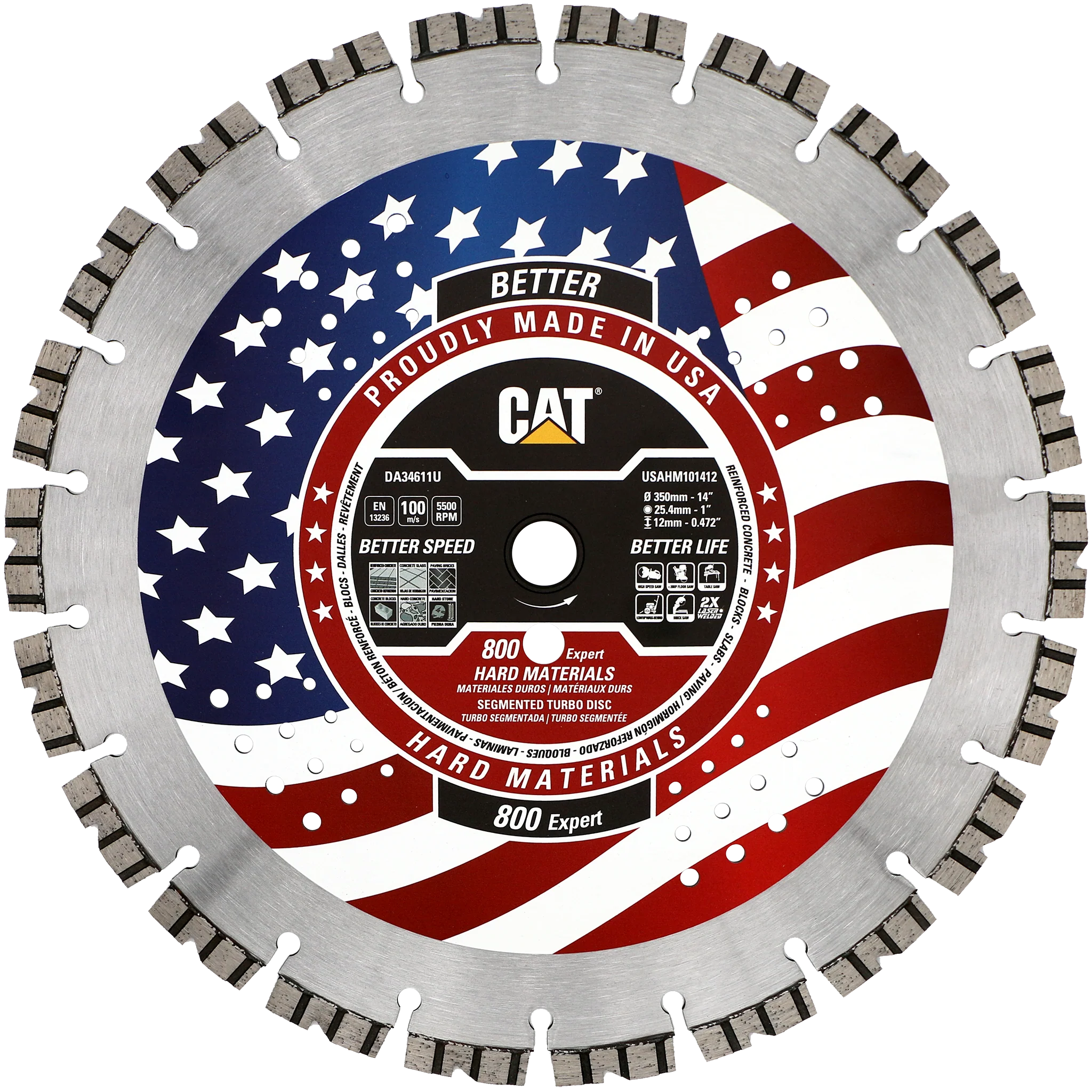 Seghe Cat® 800 Expert Made in USA per Materiali Duri