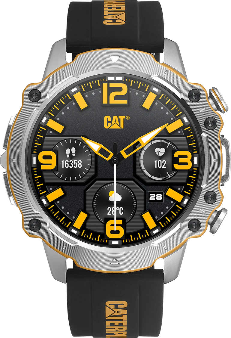 Smartwatch con quadrante nero e cinturino in silicone
