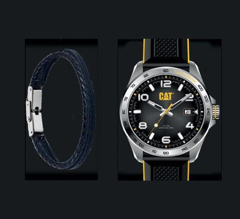 Set regalo orologio cinturino nero