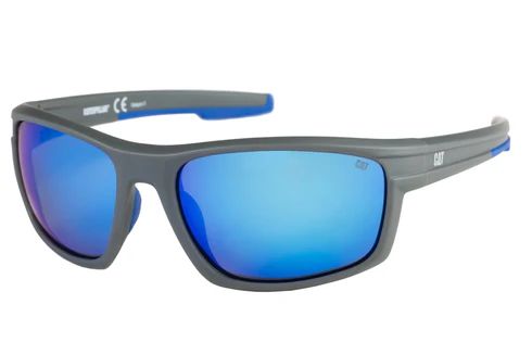 Occhiali da sole Motor grigio opaco con lenti specchiate blu