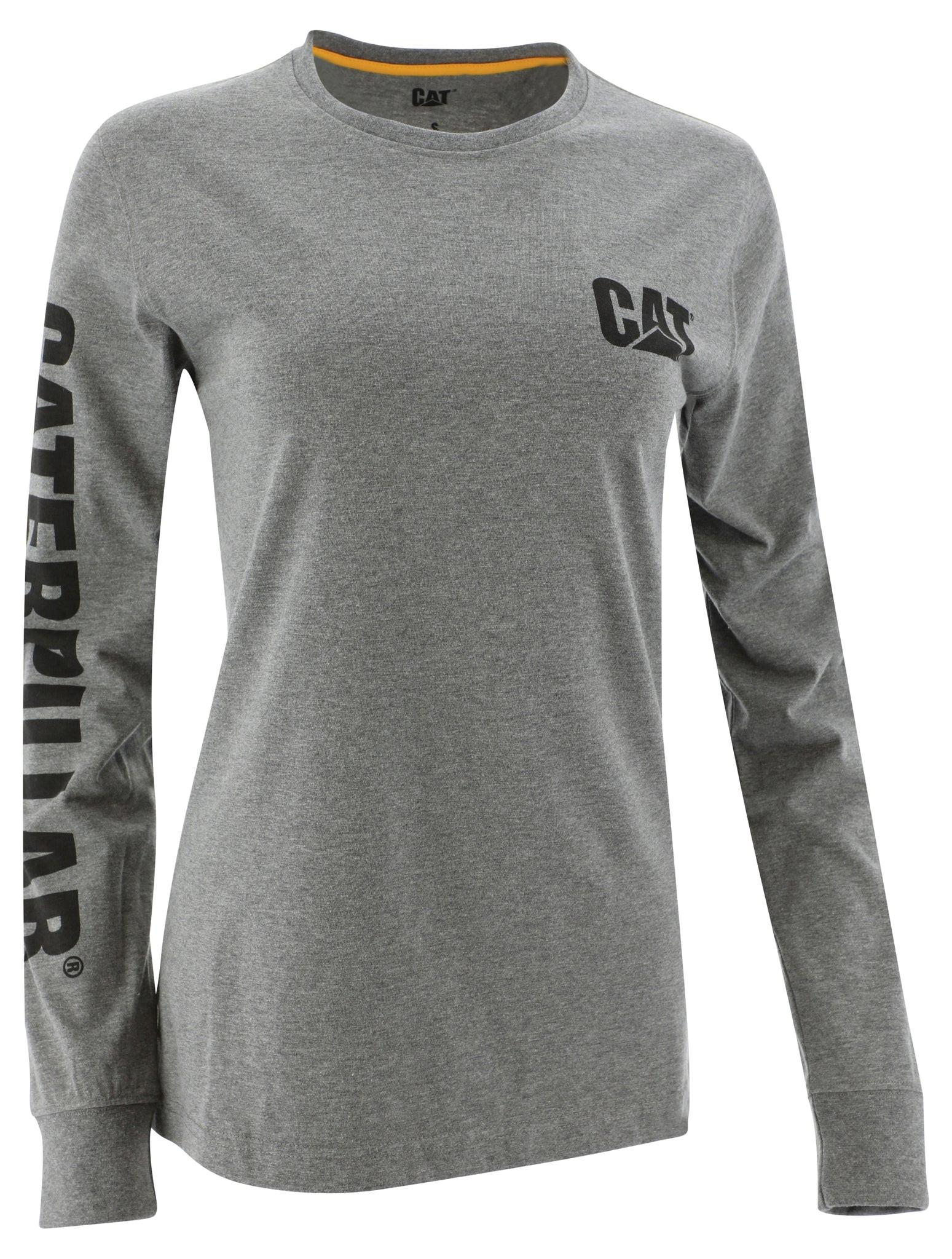 T-shirt a maniche lunghe con logo marchio da donna