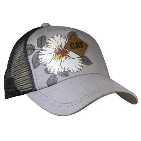 Cappello Chino con Fiore Grigio