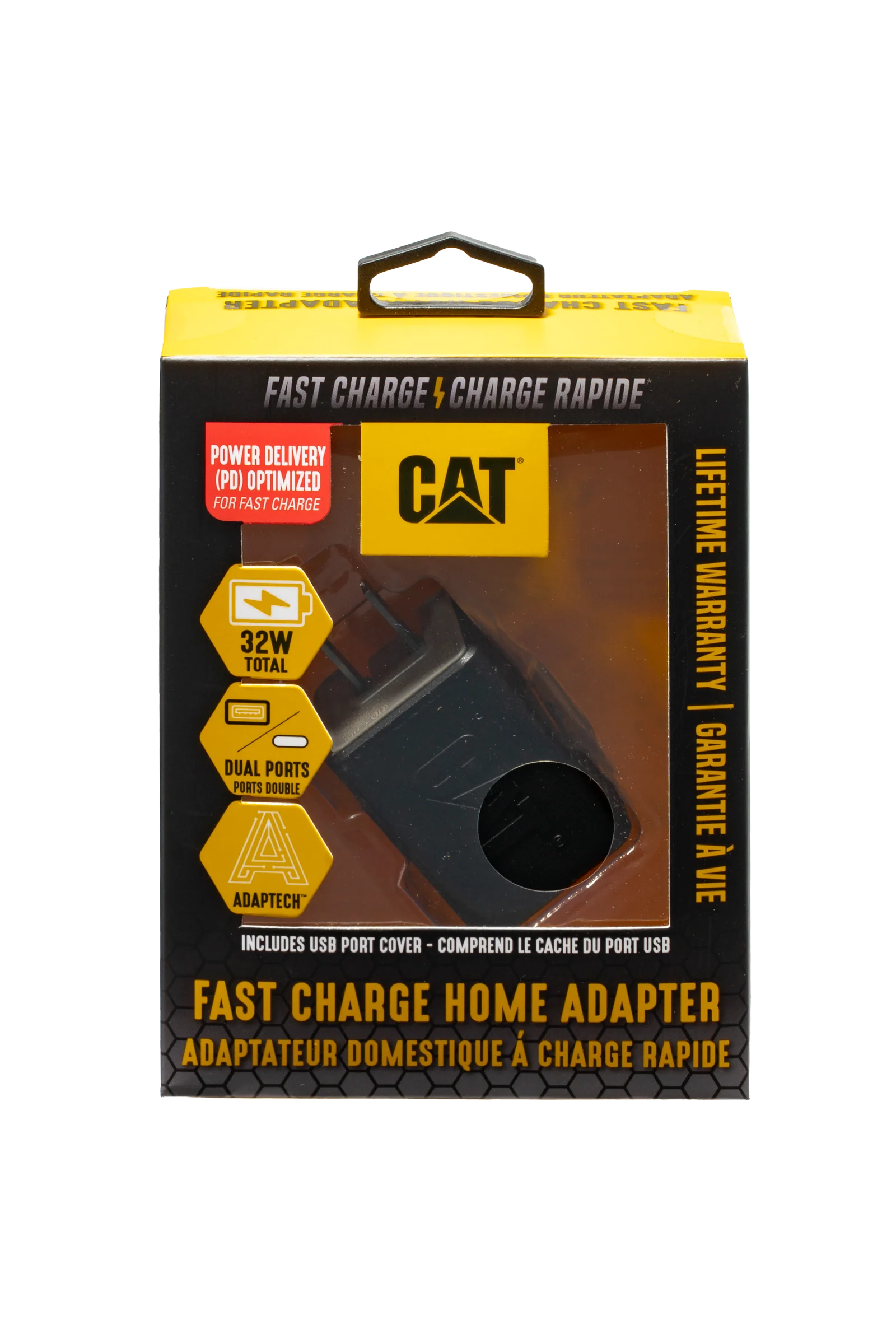 Adattatore da parete AC con ricarica rapida Dual USB CAT®