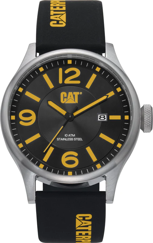 Diam Watch Quadrante Nero/Giallo con Cinturino in Silicone