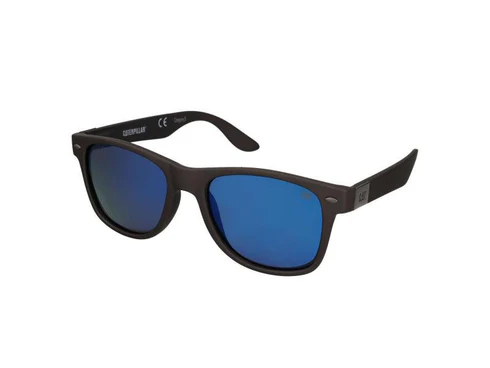 Occhiali da sole abbaglianti grigio opaco con lente specchiata blu