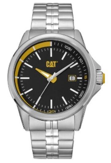 Orologio da polso con quadrante nero in acciaio inossidabile con cinturino in acciaio inossidabile