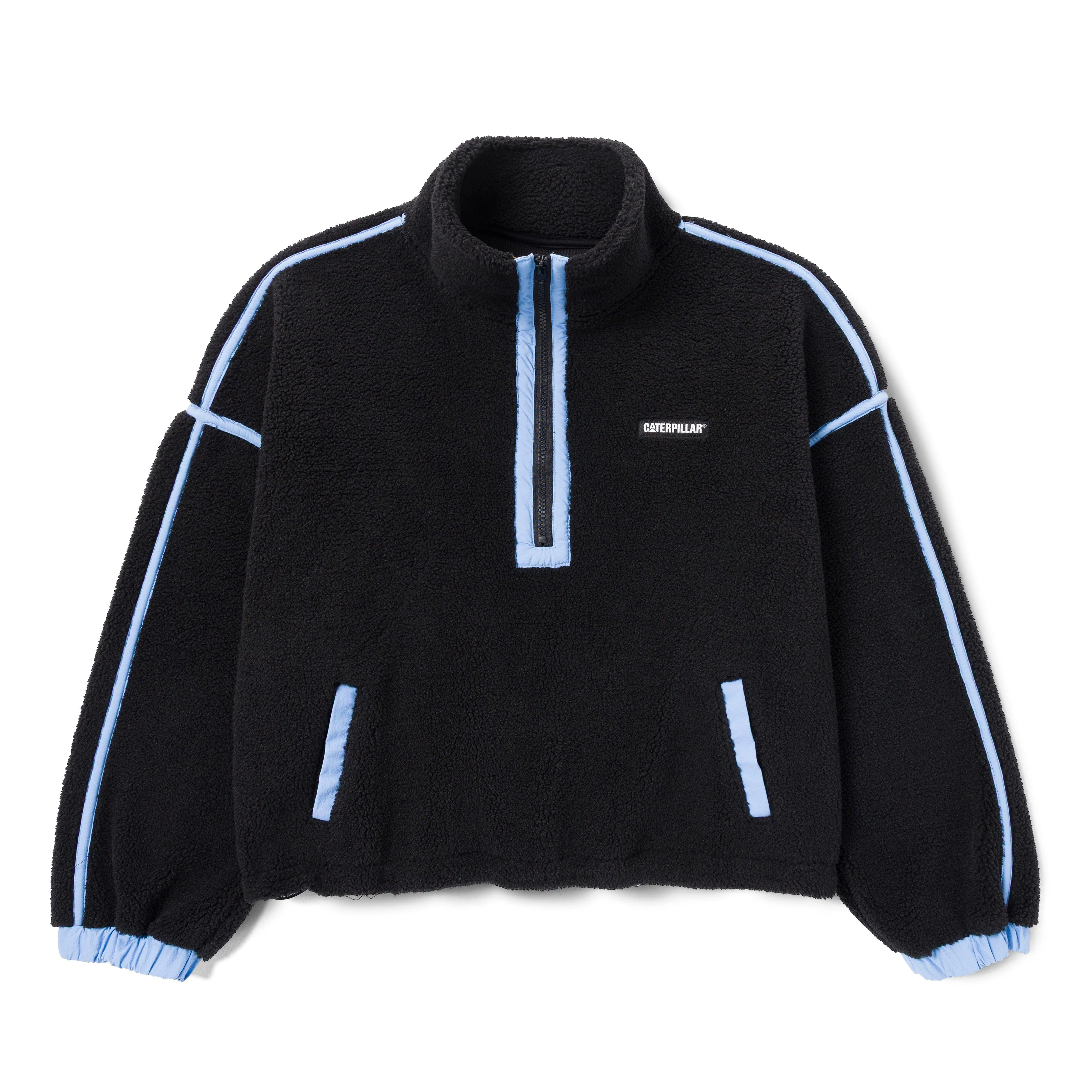 Felpa Sherpa con zip a metà donna