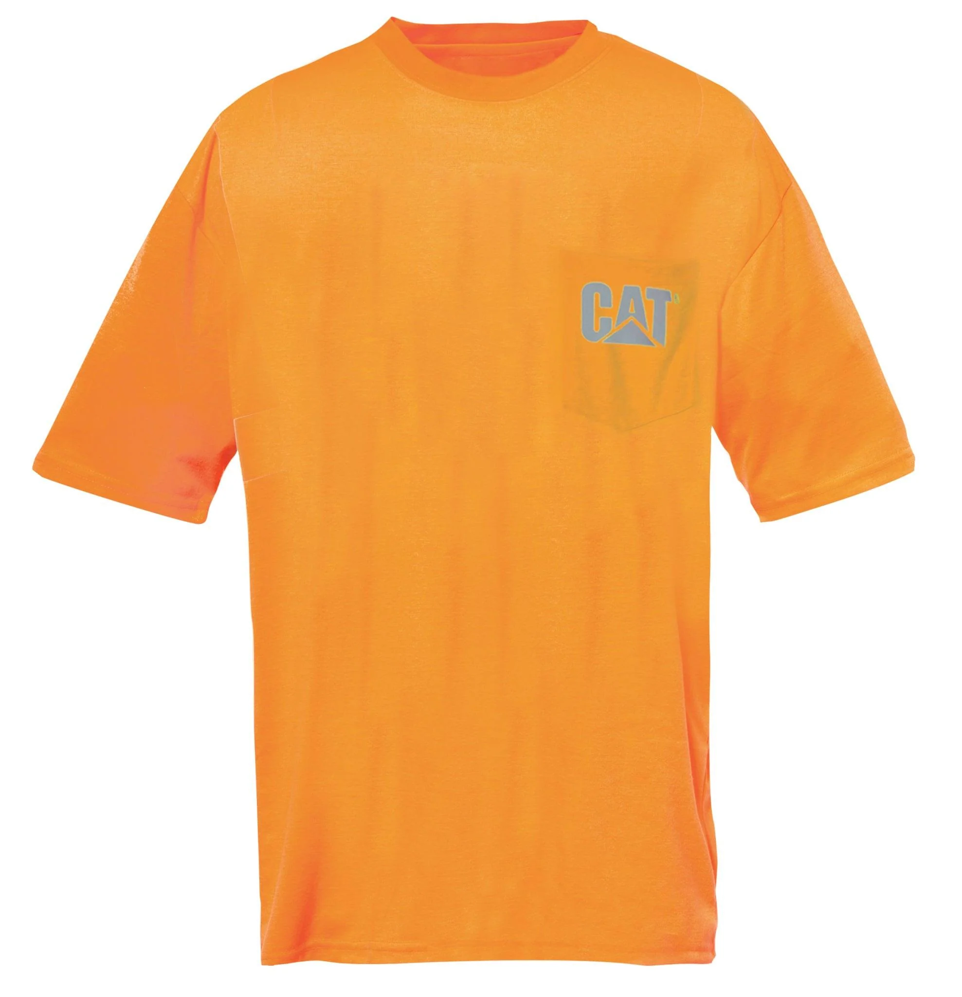 T-shirt con tasca marchio arancione high-visibility
