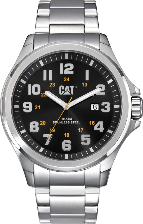 Orologio Operator 45MM 1.2 con quadrante nero e cinturino in acciaio inossidabile