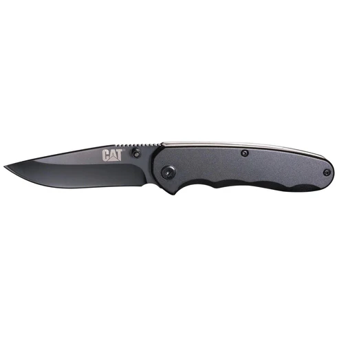 Coltello pieghevole a punta a goccia da 7" con manico anodizzato nero