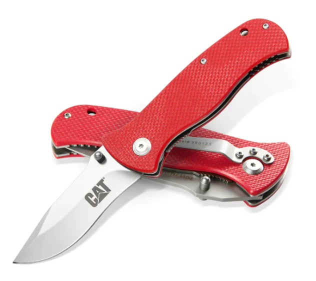 Coltello pieghevole da 7,5" con impugnatura rossa
