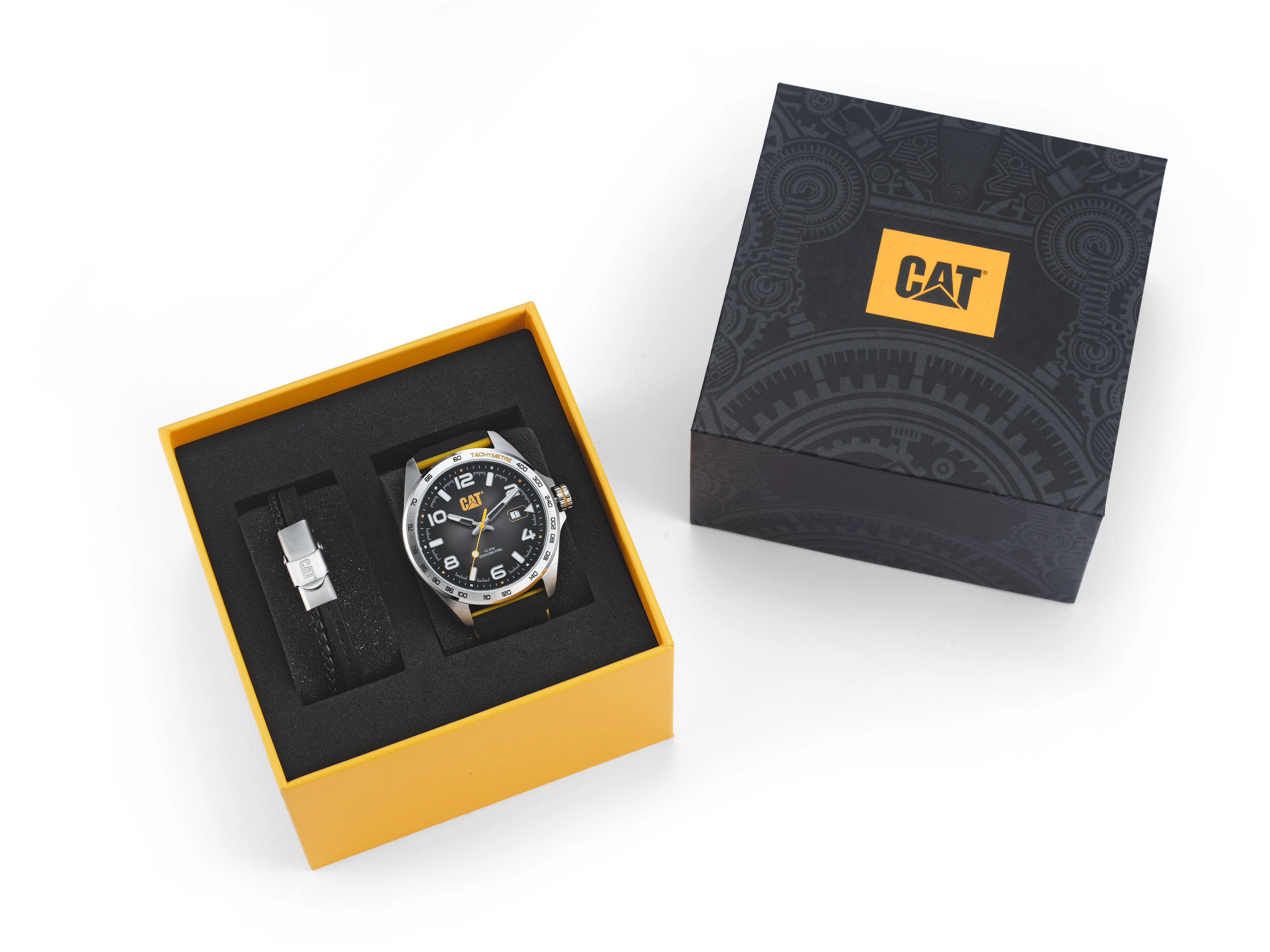 Set regalo orologio cinturino nero
