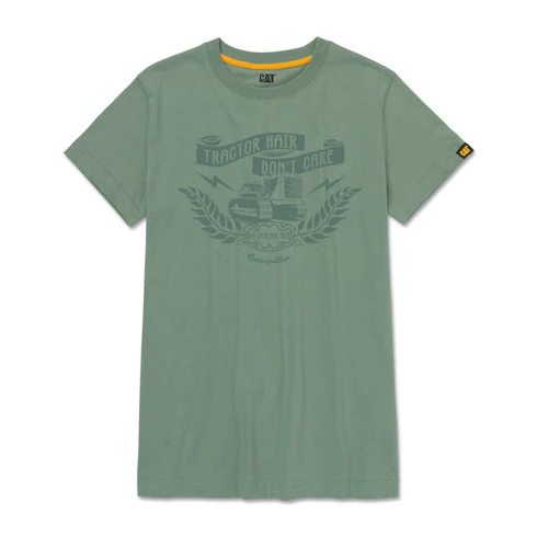 T-shirt con grafica capelli trattore da donna