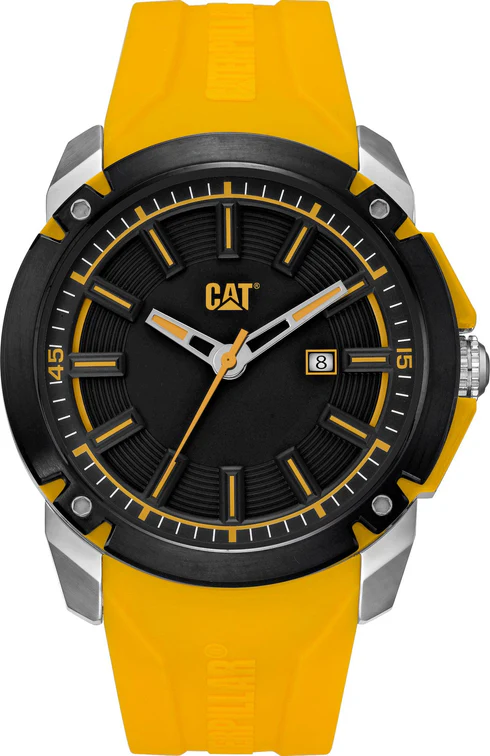 Orologio Elite Quadrante Nero/Giallo in Acciaio Inossidabile con Cinturino in Silicone