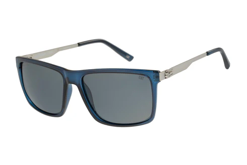 Occhiali da sole ultrasottili lucido navy con lente fumé