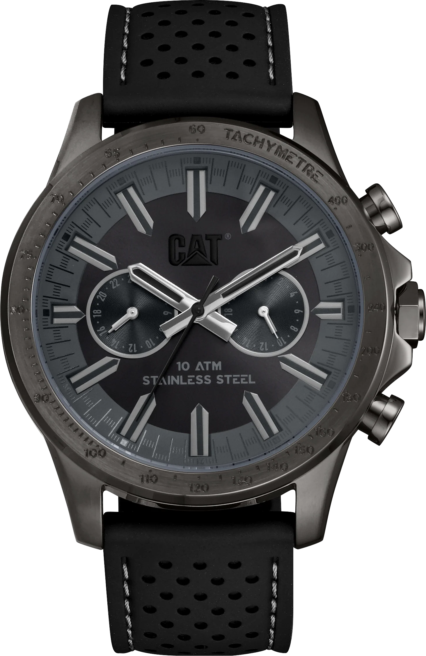 Boston Multi Watch Quadrante Nero con Cinturino in Silicone Nero