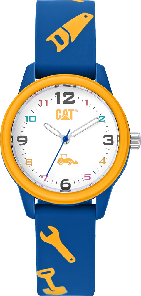 Orologio da bambino con quadrante bianco e cinturino blu
